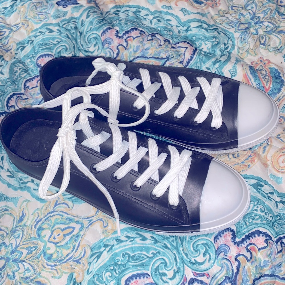 Black and White rubber sneakers
